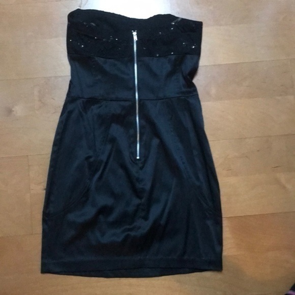 Black Strapless Mini Dress Sz Small 5 by Wishes - Picture 5 of 5